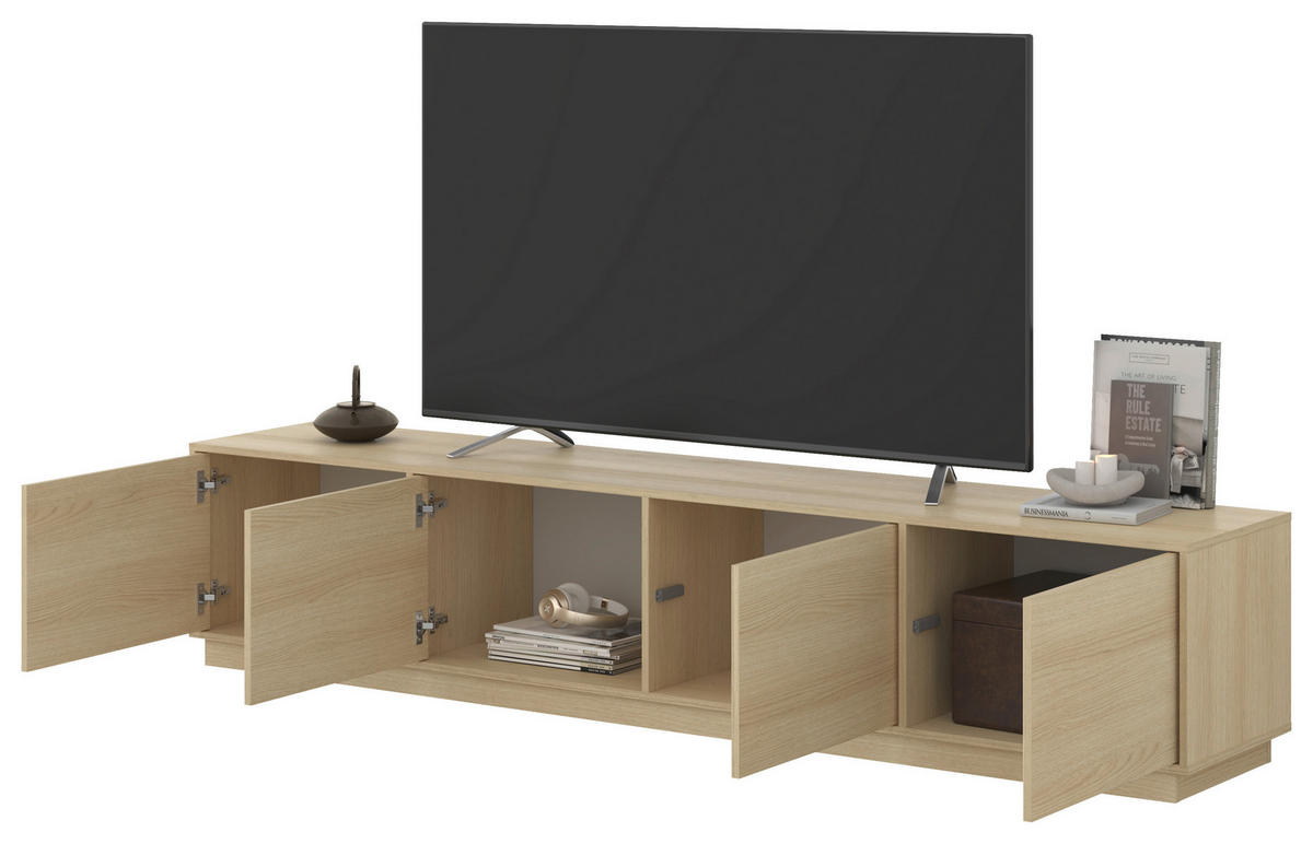 LOWBOARD Japandi  in 220,5/45/39 cm  - Eichefarben, Design, Holzwerkstoff (220,5/45/39cm) - MID.YOU