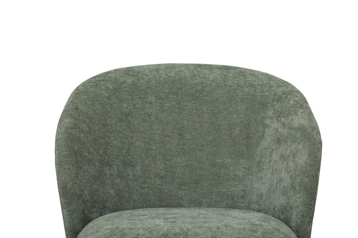 SESSEL in Webstoff Grün  - Walnussfarben/Grün, Design, Holz/Textil (66/78/69cm) - MID.YOU