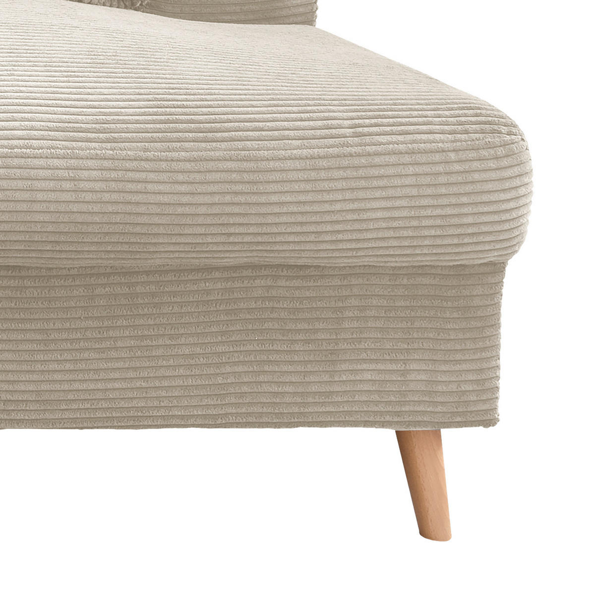 WOHNLANDSCHAFT in Cord Beige  - Beige/Naturfarben, KONVENTIONELL, Holz/Textil (150/301/200cm) - P & B