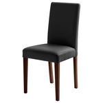 STUHL  in Lederlook Holz, Textil  - Buche Kolonial/Schwarz, KONVENTIONELL, Holz/Textil (44/92/57cm) - Carryhome
