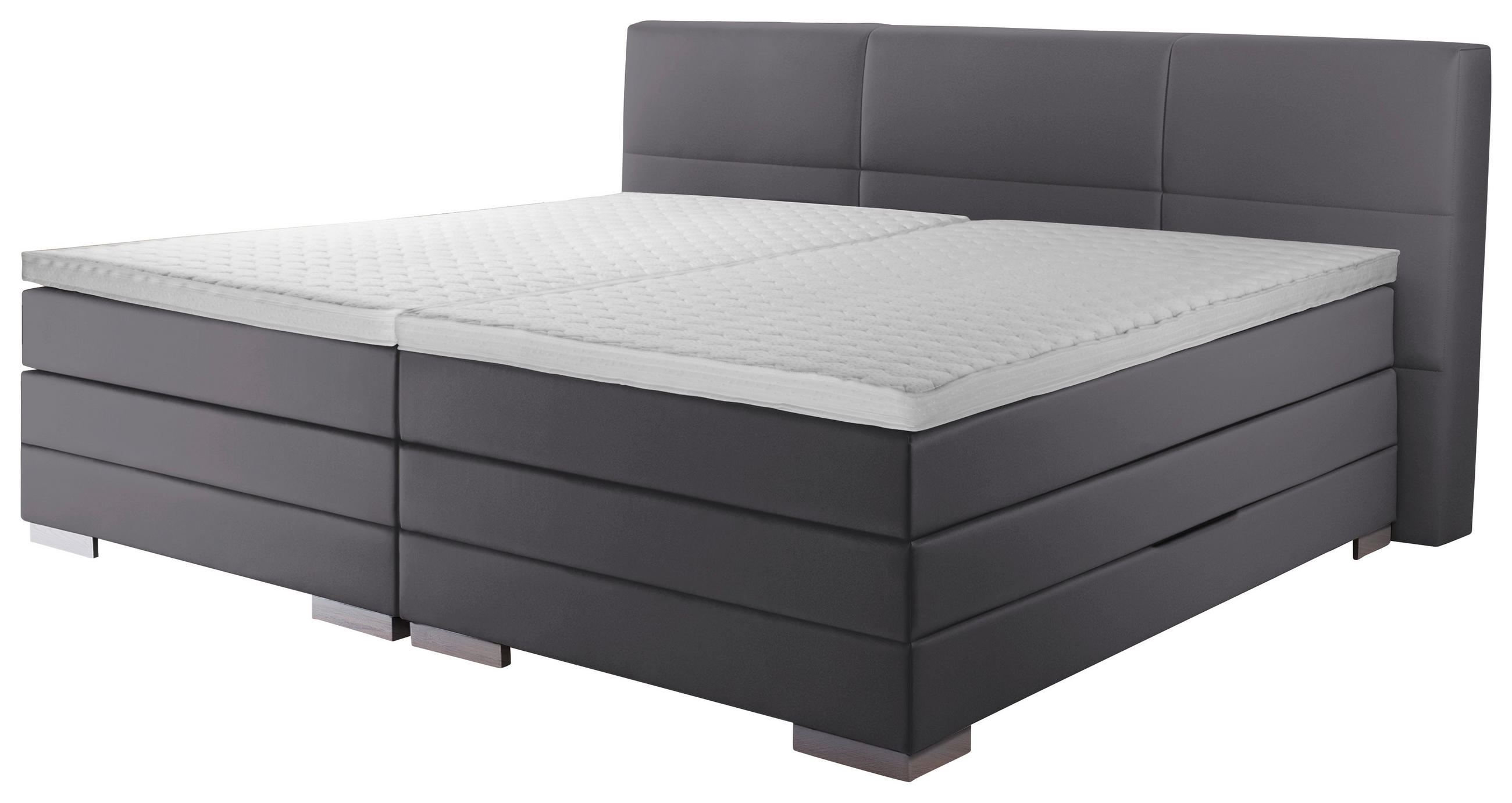 Boxspringbett 'prinz' H3 200/200 cm in Grau