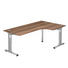 ECKSCHREIBTISCH - Silberfarben/Zwetschgefarben, KONVENTIONELL, Holzwerkstoff/Metall (120/200cm) ECKSCHREIBTISCH - Silberfarben/Zwetschgefarben, KONVENTIONELL, Holzwerkstoff/Metall (120/200cm)
