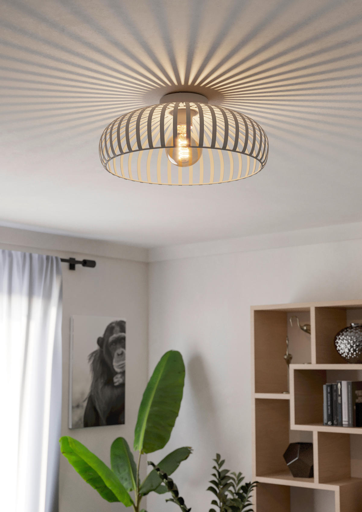 PLAFONJERA Mogano 3  - boja peska, Lajfstajl, metal (43/18cm)