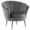 SESSEL in Schwarz, Dunkelgrau  - Dunkelgrau/Schwarz, Design, Textil/Metall (83/76/77cm) - Livetastic