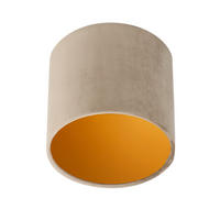 LEUCHTENSCHIRM 25/23 cm   - Taupe, Basics, Textil/Metall (25/23cm)