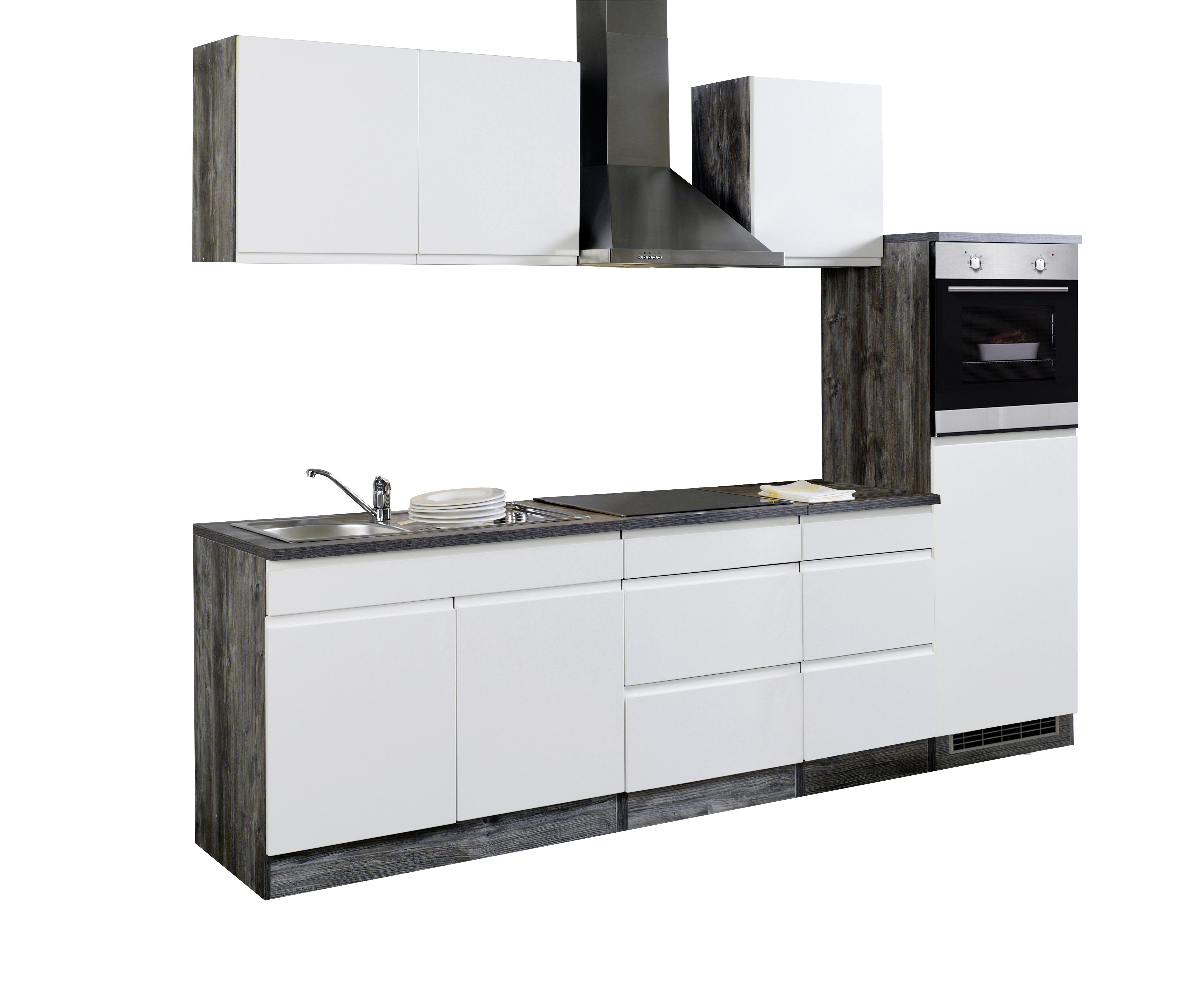 Küchenleerblock 270 cm breit in Weiß online finden | Kochfeldumbauschränke