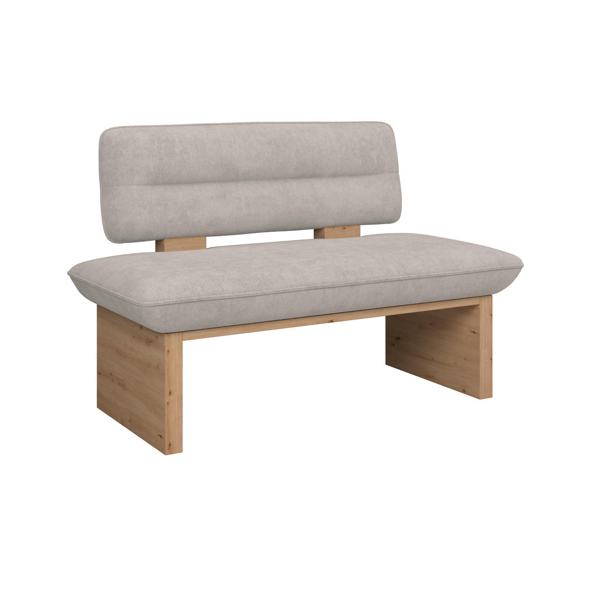 SITZBANK 120/87/67 cm Webstoff Beige  - Eichefarben/Beige, KONVENTIONELL, Textil (120/87/67cm) - James Wood