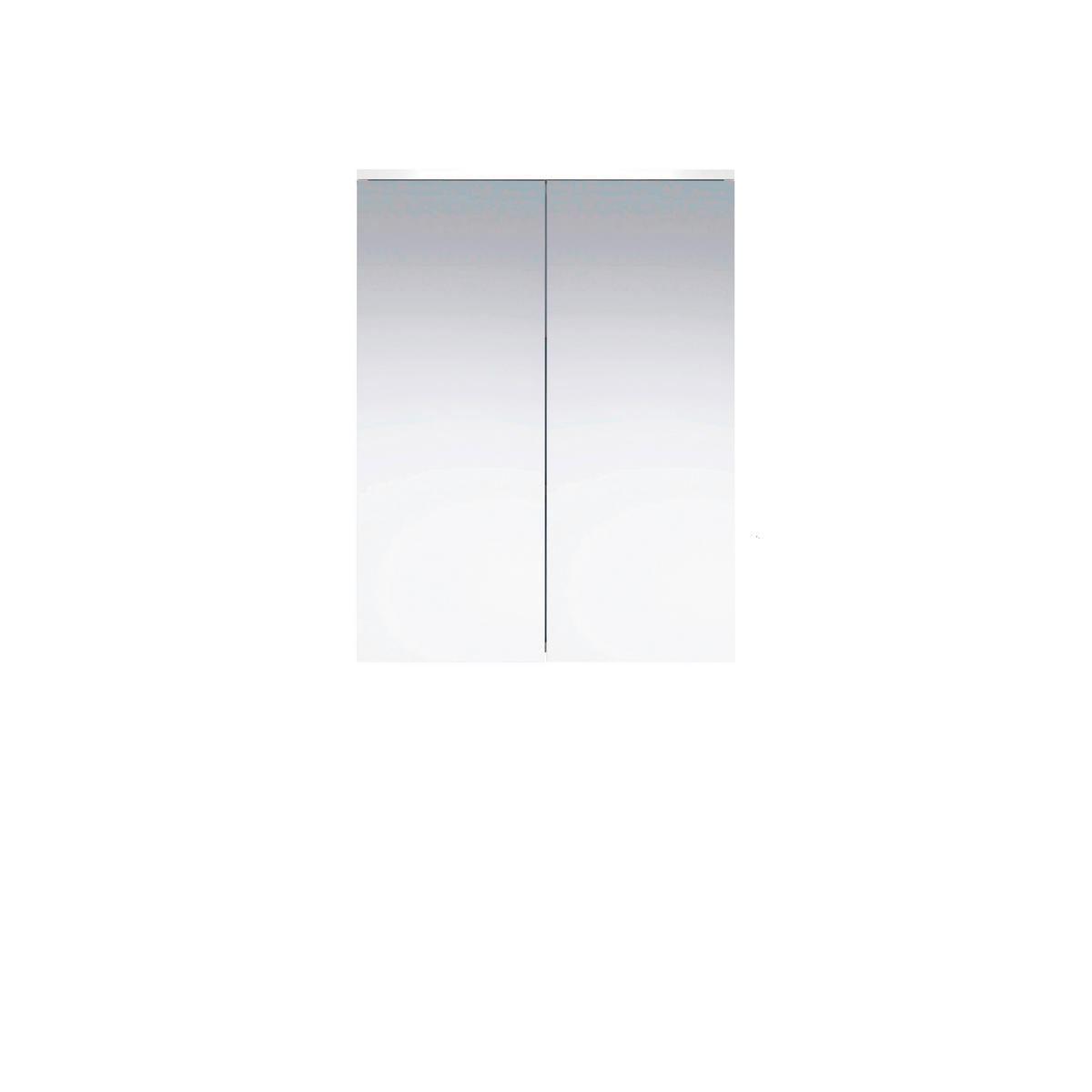 SPIEGELSCHRANK 60/78/18 cm  - Weiß Hochglanz/Weiß, Trend, Glas/Holzwerkstoff (60/78/18cm) - MID.YOU