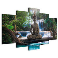 LEINWANDBILD Landschaft & Natur, Buddha 100/50/1,2 cm  - Multicolor, Basics, Holzwerkstoff/Textil (100/50/1,2cm) - artgeist