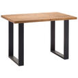 BARTISCH in Holz, Metall 160/100/95 cm   - Eichefarben/Anthrazit, Design, Holz/Metall (160/100/95cm) - Novel