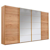 SCHWEBETÜRENSCHRANK 330/217/67 cm 4-türig Eichefarben  - Eichefarben, Design, Glas/Holz (330/217/67cm) - Linea Natura