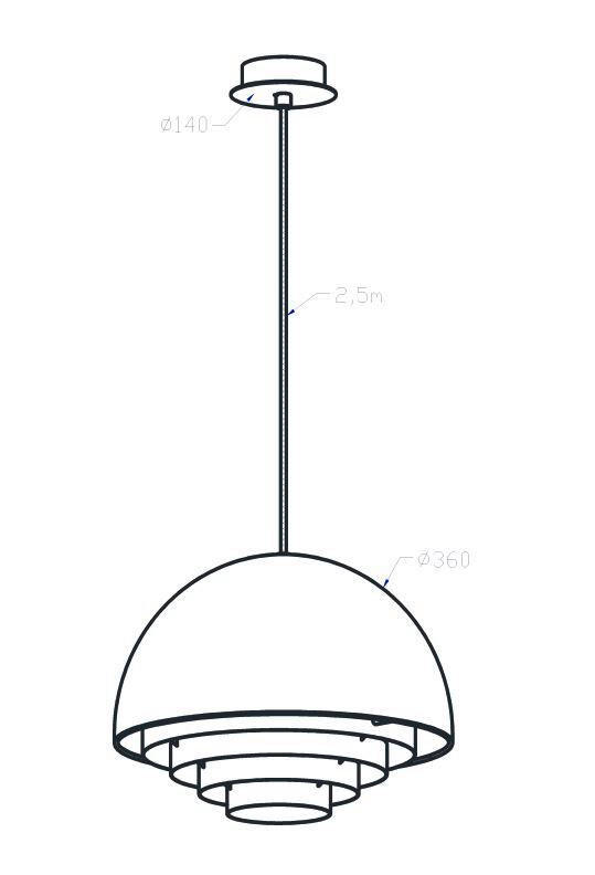 HÄNGELEUCHTE Motown 24,5/36 cm   - Schwarz, Design, Metall (24,5/36cm) - Belid