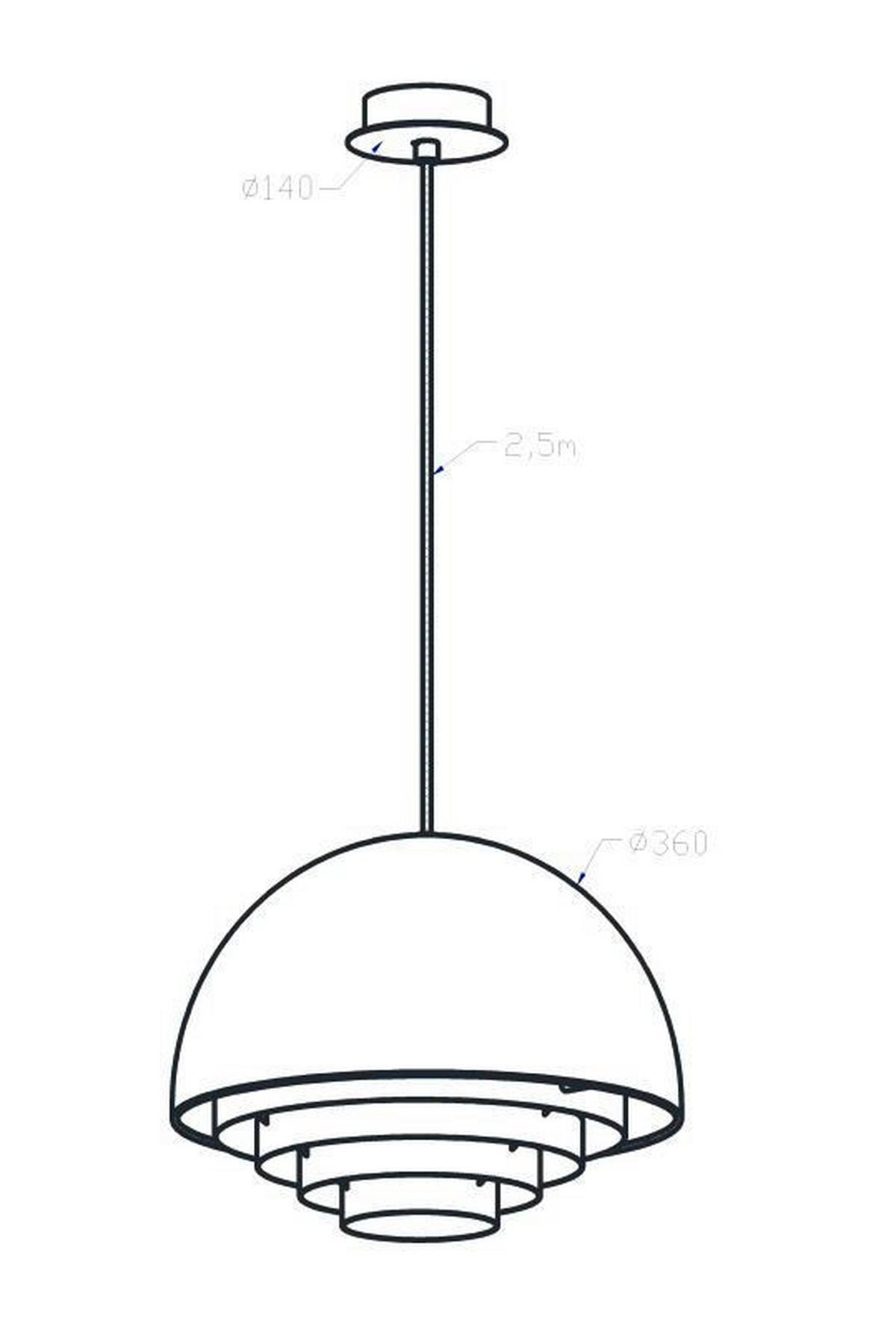 HÄNGLAMPA Motown 24,5/36 cm  - mässingsfärgad, Design, metall (24,5/36cm) - Belid