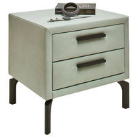 NACHTSCHRANK 49/32,5/41 cm  - Schwarz/Mintgrün, Basics, Textil/Metall (49/32,5/41cm) - Dieter Knoll