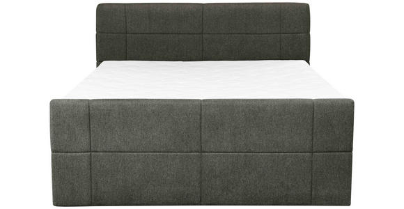 BOXSPRINGBETT 160/200 cm in Dunkelgrau - Dunkelgrau, KONVENTIONELL, Textil (160/200cm) - Carryhome