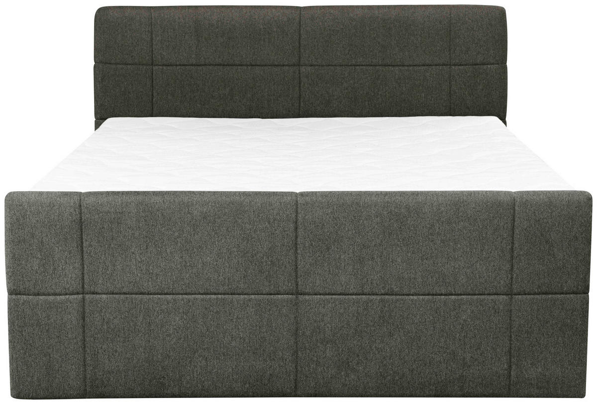 BOXSPRINGBETT 180/200 cm  in Dunkelgrau  - Dunkelgrau, KONVENTIONELL, Textil (180/200cm) - Carryhome