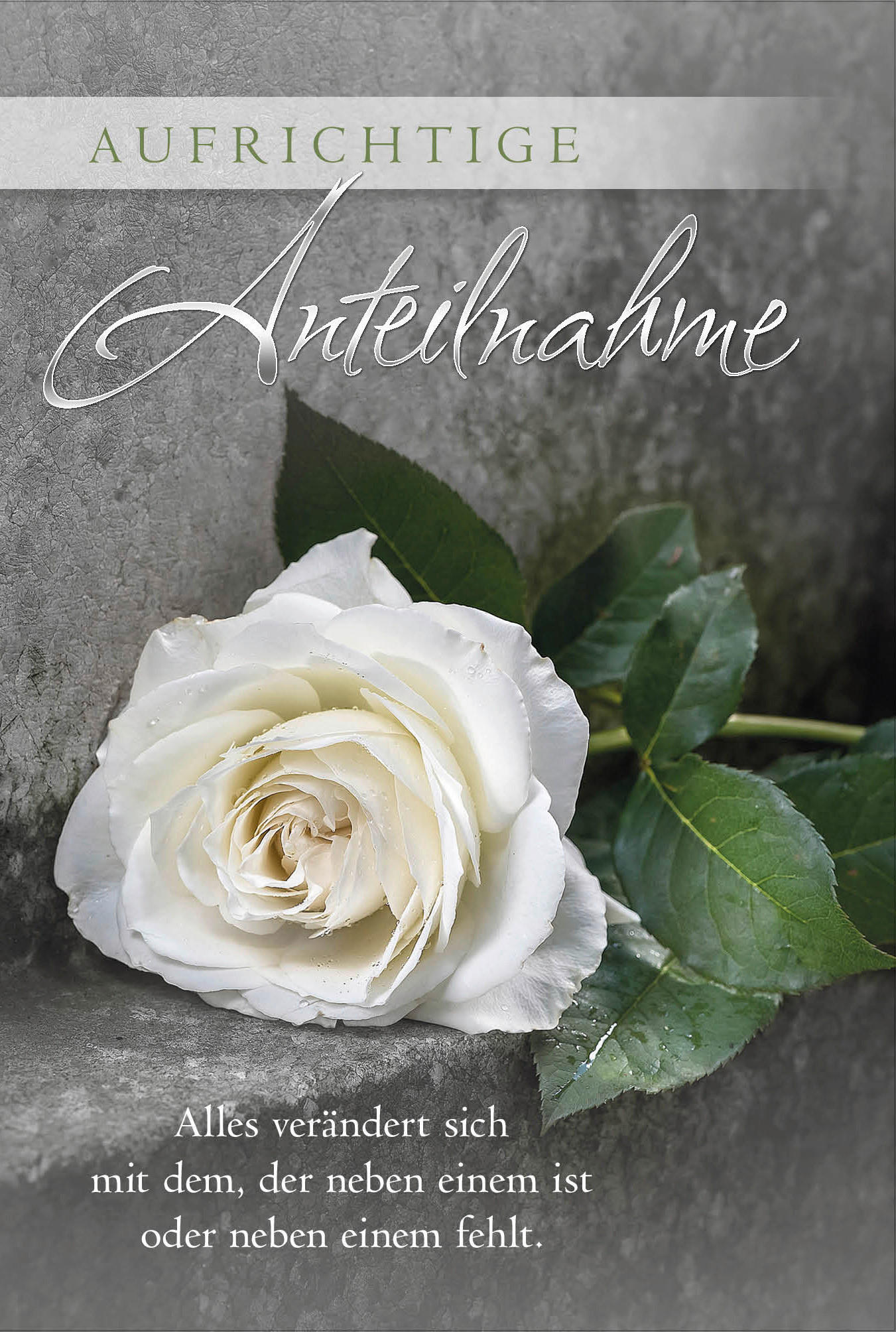 Billett Trauer Blume