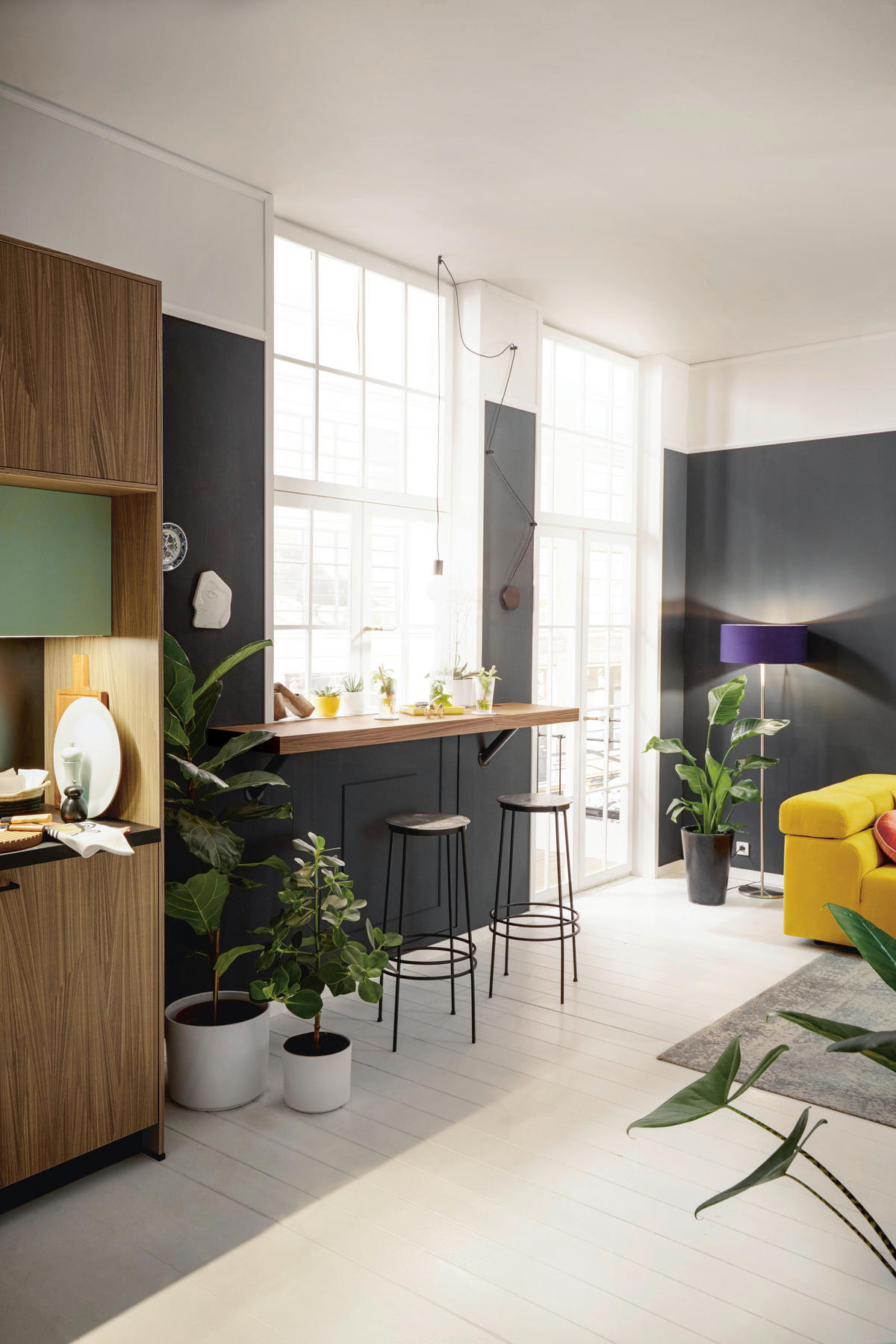 EINBAUKÜCHE   - Braun, Design, Holzwerkstoff - Schüller