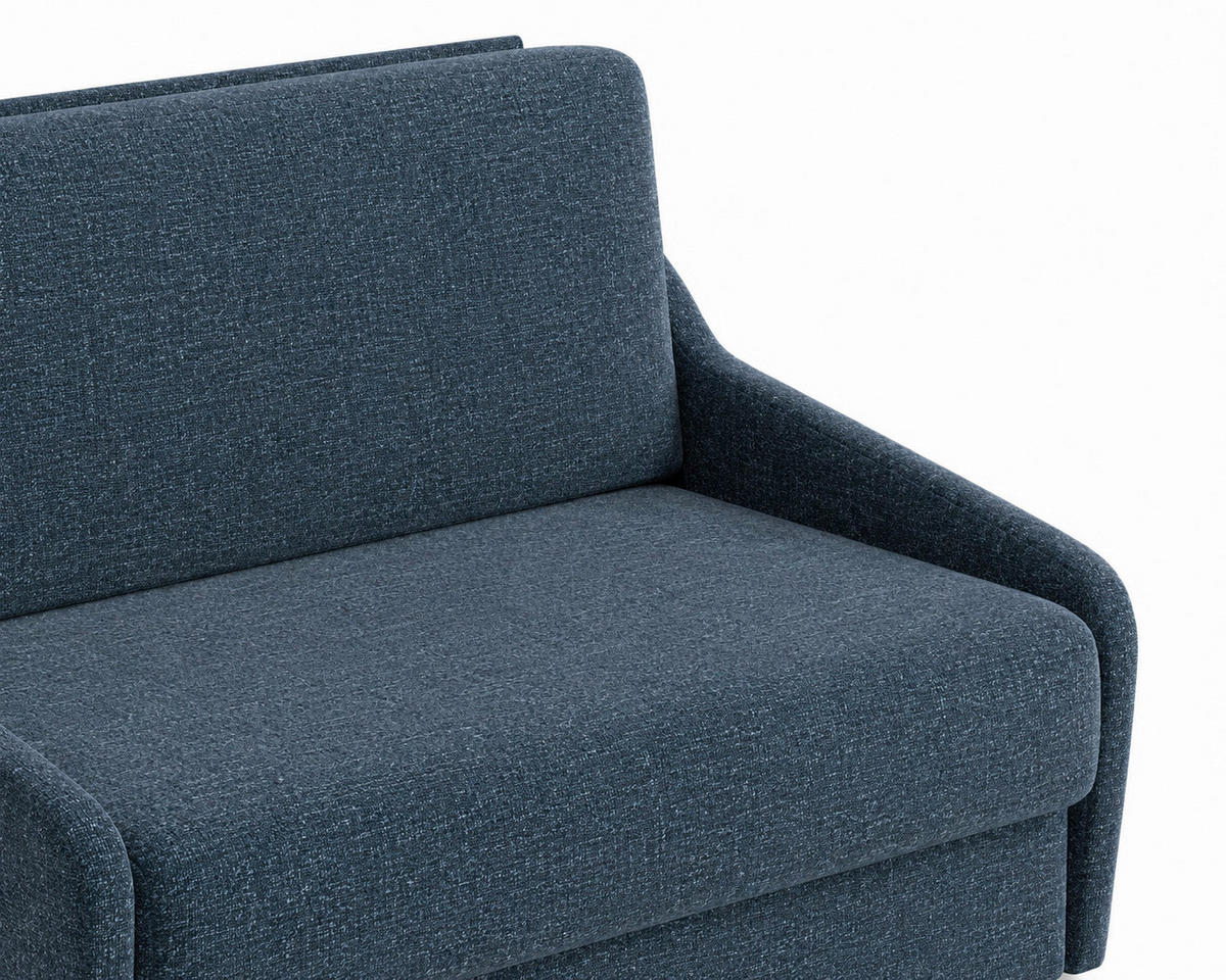 SCHLAFSOFA Dunkelblau  - Schwarz/Dunkelblau, Design, Kunststoff/Textil (136/86/113cm) - MID.YOU
