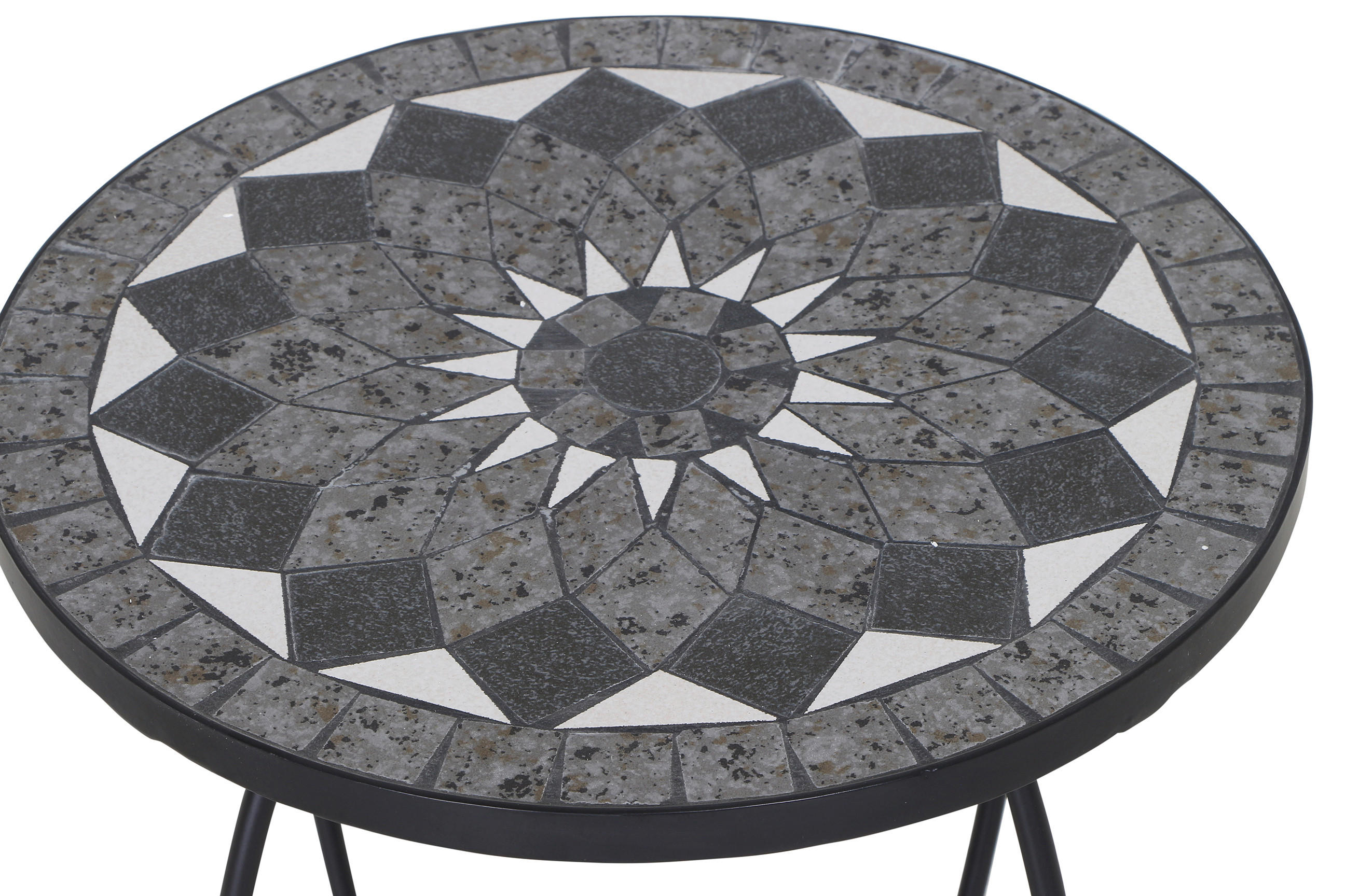 BLUMENSTÄNDER in Metall, Keramik 41/41/59 cm  - Schwarz, KONVENTIONELL, Keramik/Metall (41/41/59cm) - Siena Garden