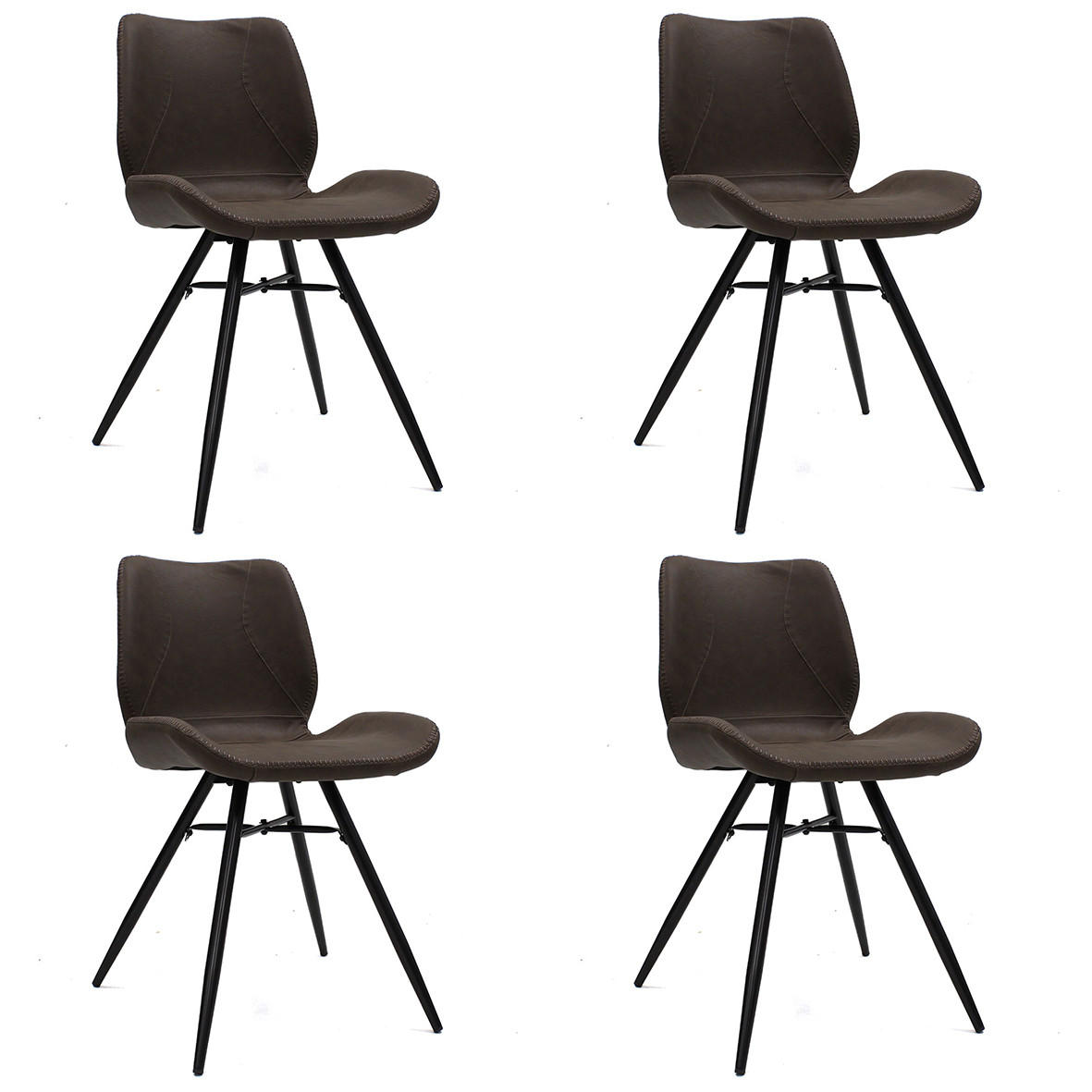 Mid.you Stuhl-Set Taupe 47x82x55 cm