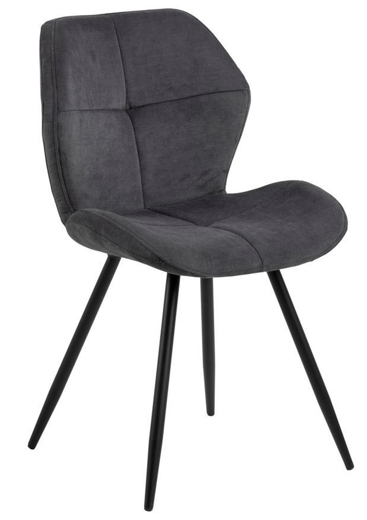 ŽIDLE, antracitová, černá - černá/antracitová, Trend, kov/textil (48/82,5/55cm) - MID.YOU