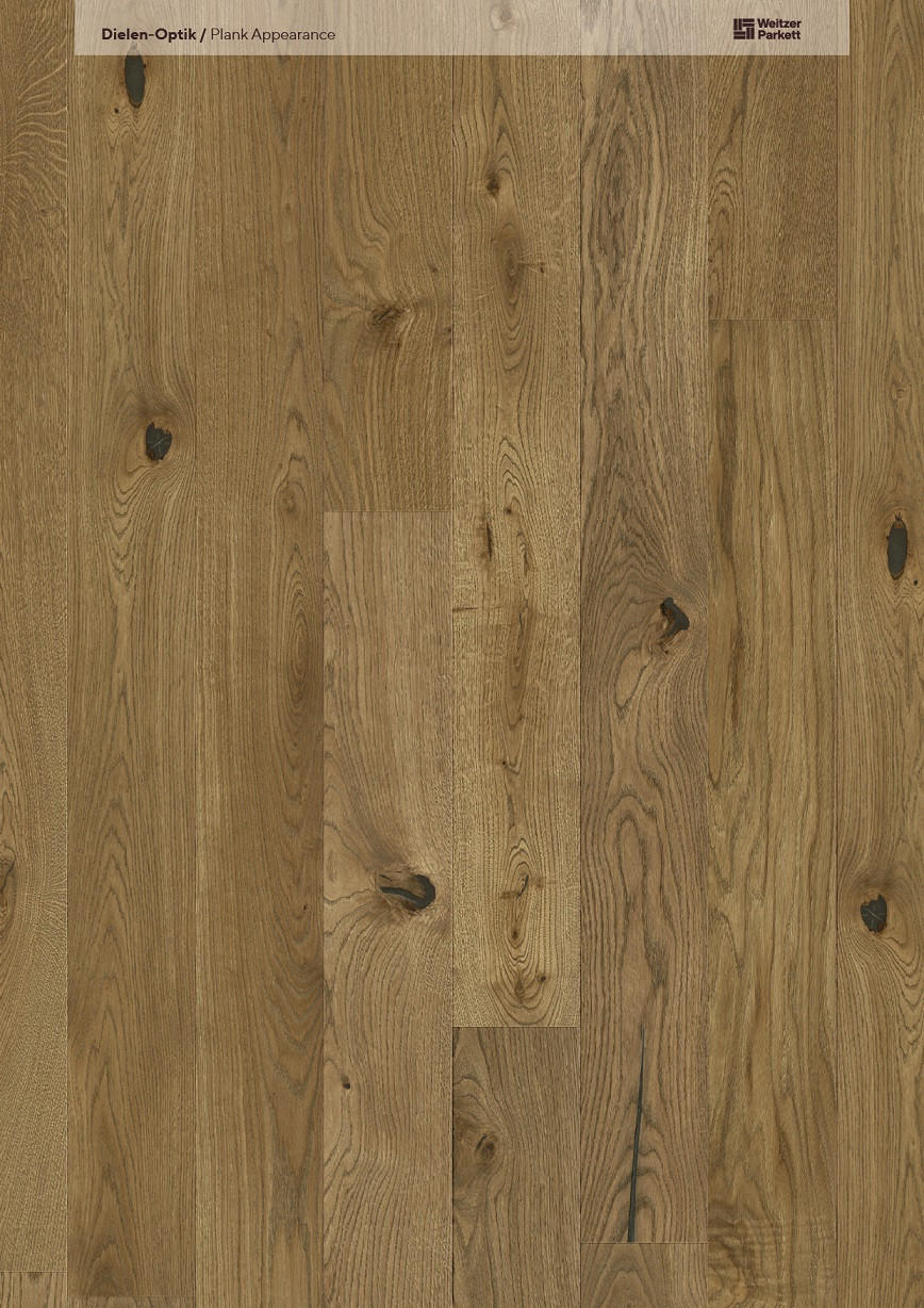 LANDHAUSDIELE, Eiche Mandel Pflegefrei Diele  per  m² - Eichefarben, Design, Holz (224,5/19,3/1,3cm) - Weitzer Parkett