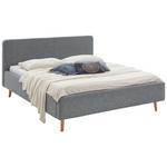 POLSTERBETT 160/200 cm,  in Türkis,  - Türkis/Eichefarben, Design, Holz/Textil (160/200cm) - Xora