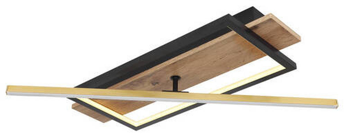 PLAFONIERĂ CU LED - opal/maro închis, Design, plastic/metal (60,5/20/9cm) - Globo