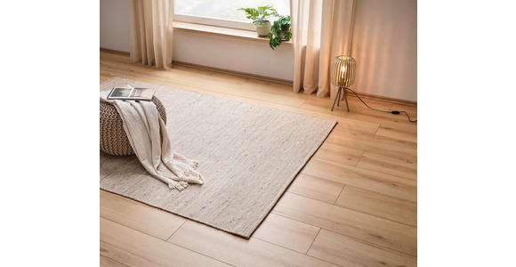 HANDWEBTEPPICH 130/190 cm Beige rechteckig  - Beige, Basics, Textil (130/190cm) - Linea Natura