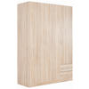DREHTÜRENSCHRANK in Sonoma Eiche  - Silberfarben/Sonoma Eiche, Konventionell, Holzwerkstoff (136/197/54cm) - Boxxx