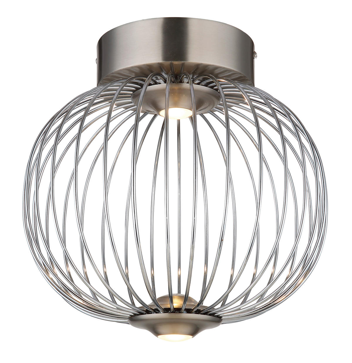 LED SVJETILJKA STROPNA  - boje nikla, Design, metal (30cm) - Globo