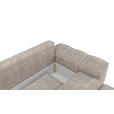 BIGSOFA Chenille Grau  - Schwarz/Grau, KONVENTIONELL, Kunststoff/Textil (266/89/104cm) - Carryhome