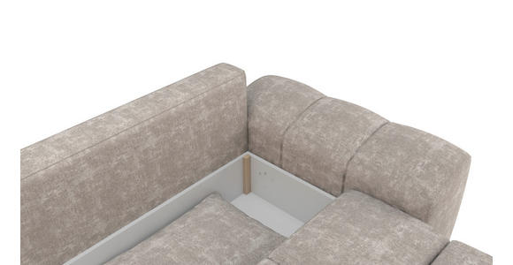 BIGSOFA Chenille Grau  - Schwarz/Grau, KONVENTIONELL, Kunststoff/Textil (266/89/104cm) - Carryhome