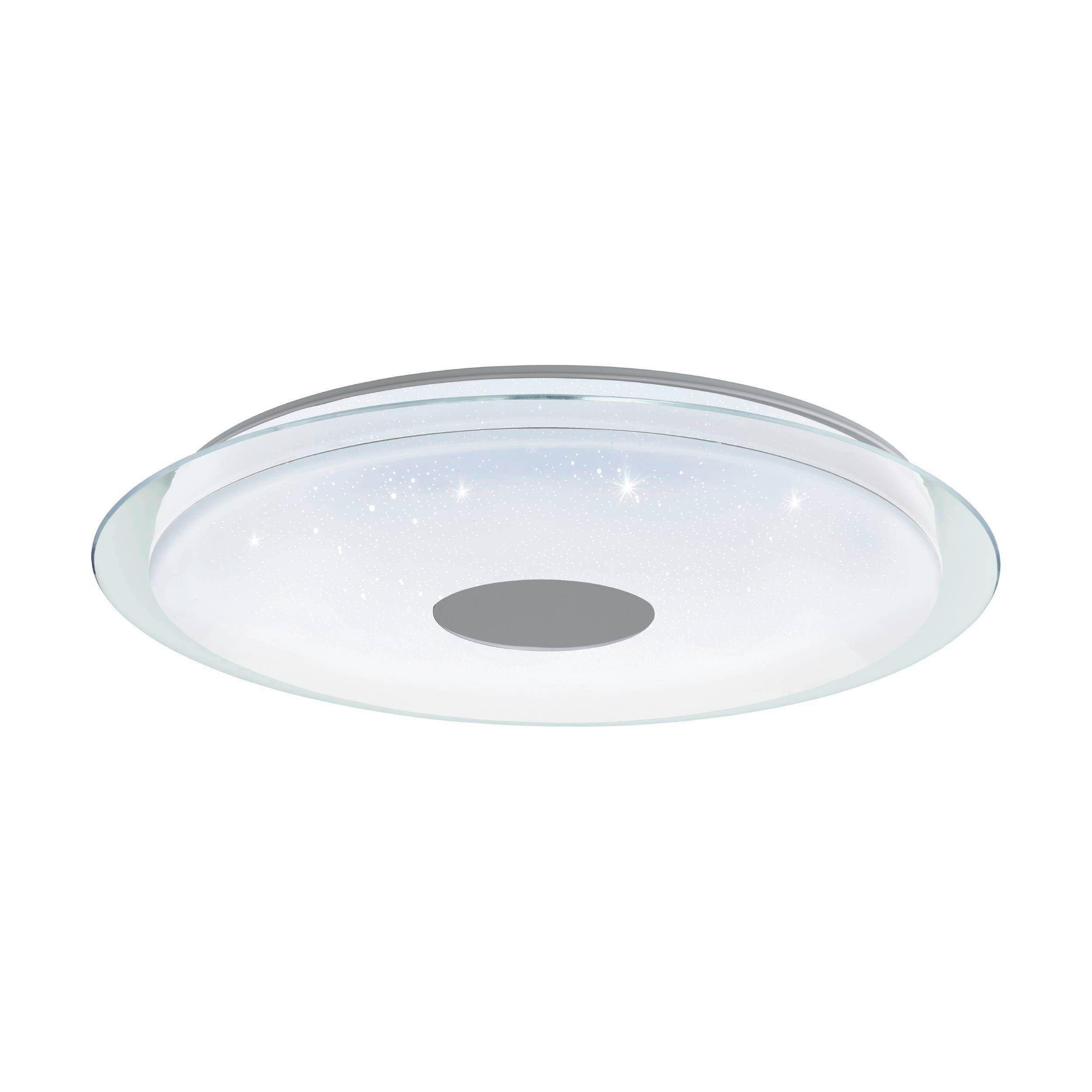 DECKENLEUCHTE Lanciano-Z  Smart 77/9,5 cm   - Chromfarben/Weiß, Basics, Kunststoff/Metall (77/9,5cm) - Eglo