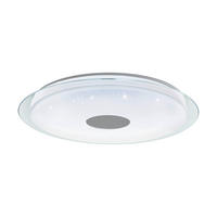 DECKENLEUCHTE 38,1 W  77/9,5 cm    - Chromfarben/Weiss, Basics, Kunststoff/Metall (77/9,5cm) - Eglo