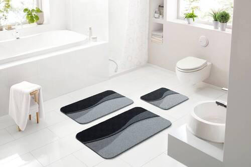 KOUPELNOVÁ PŘEDLOŽKA, 65/115 cm - antracitová, Basics, textil/plast (65/115cm) - Grund