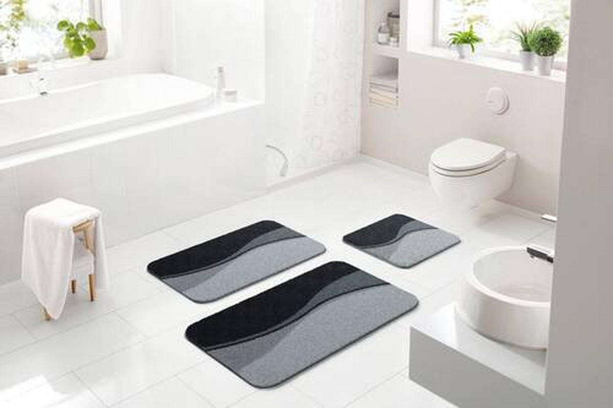 BIDET-VORLEGER Anthrazit 40/50 cm  - Anthrazit, Basics, Kunststoff/Textil (40/50cm) - Grund