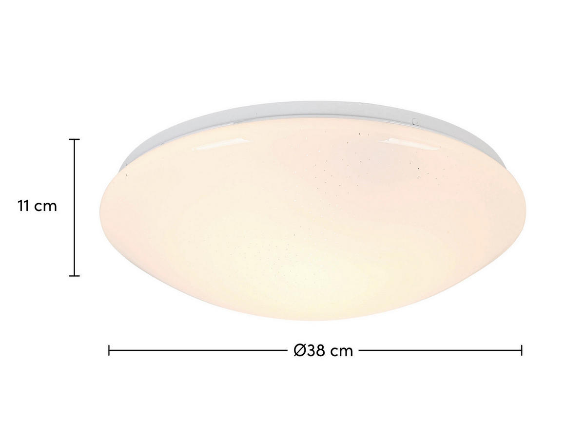 STROPNA SVETILKA ZA KOPALNICO        38/11 cm      - bela, Basics, kovina/umetna masa (38/11cm) - Celina