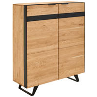 HIGHBOARD  in 121,1/140/42 cm  - Wildeiche/Schwarz, KONVENTIONELL, Holz/Holzwerkstoff (121,1/140/42cm) - Landscape