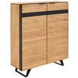 HIGHBOARD  in 121,1/140/42 cm  - Wildeiche/Schwarz, KONVENTIONELL, Holz/Holzwerkstoff (121,1/140/42cm) - Landscape