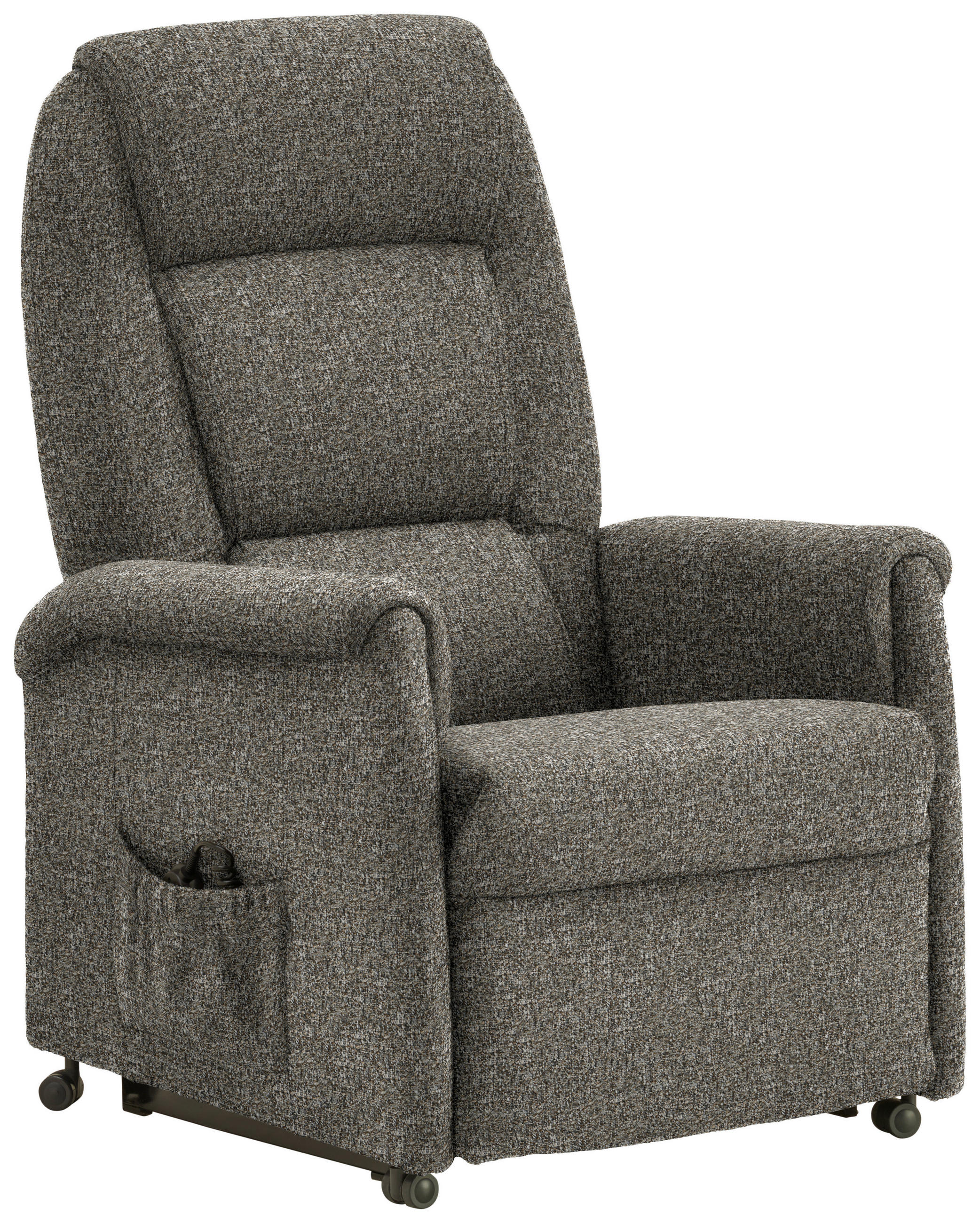 FERNSEHSESSEL in Flachgewebe Graubraun  - Graubraun/Schwarz, KONVENTIONELL, Kunststoff/Textil (69/105/82cm) - Himolla