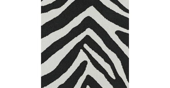 OHRENSESSEL Flachgewebe Schwarz, Weiß - Dunkelbraun/Schwarz, Design, Holz/Textil (72/104/85cm) - Carryhome
