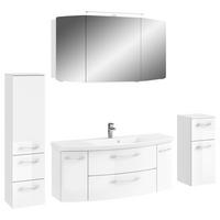 BADEZIMMER 5-teilig  in 181 cm  - Chromfarben/Weiß Hochglanz, KONVENTIONELL, Glas/Holzwerkstoff (181cm) - Pelipal