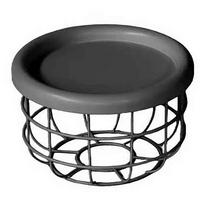 Masă Auxiliară din metal, material pe bază de lemn,  - negru, Basics, metal/material pe bază de lemn (27/16cm) - Ambia Home