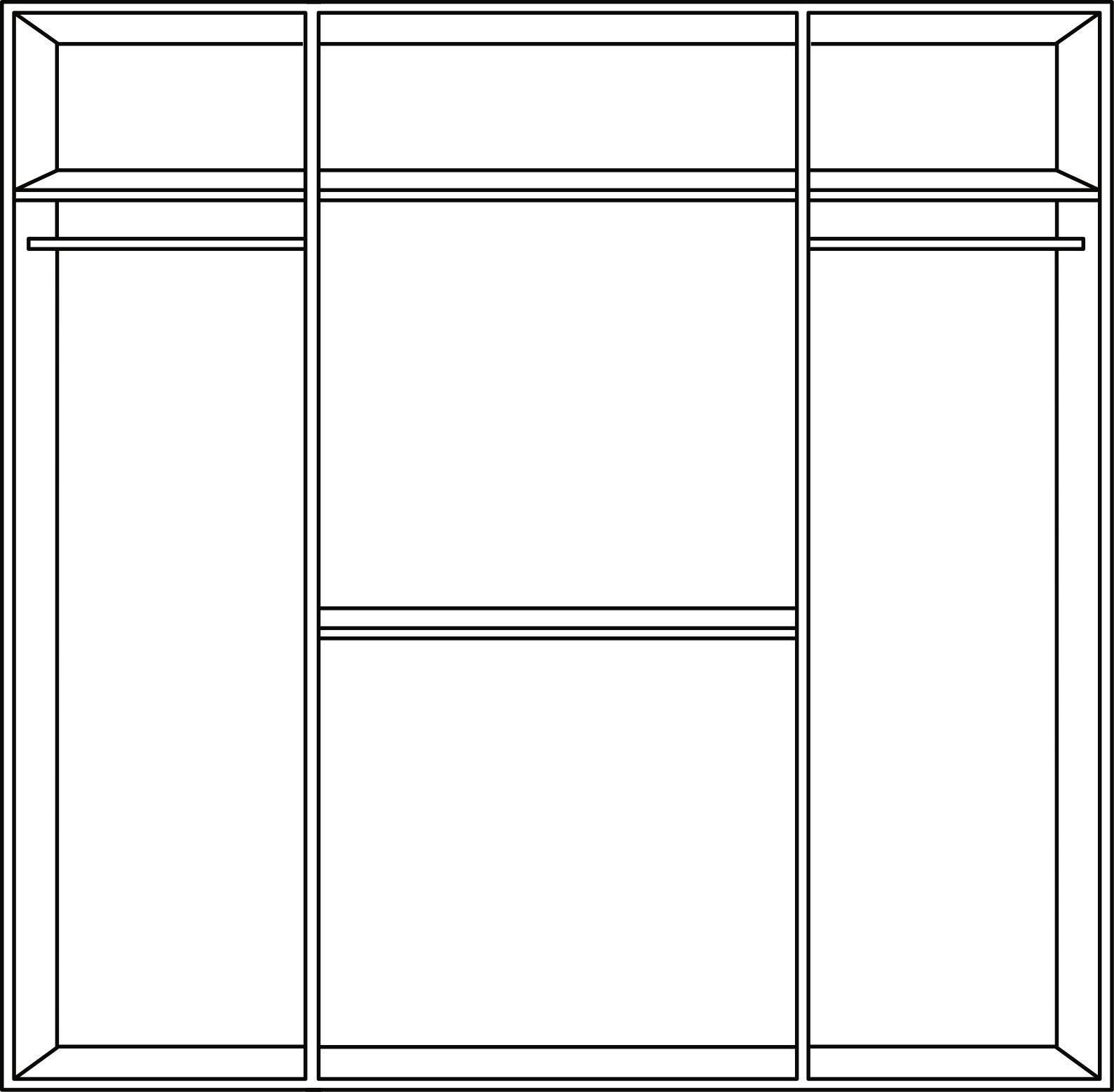 KLEIDERSCHRANK 180/199/58 cm 4-türig Graphitfarben, Plankeneiche  - Plankeneiche/Eichefarben, Trend, Holzwerkstoff/Kunststoff (180/199/58cm) - Carryhome