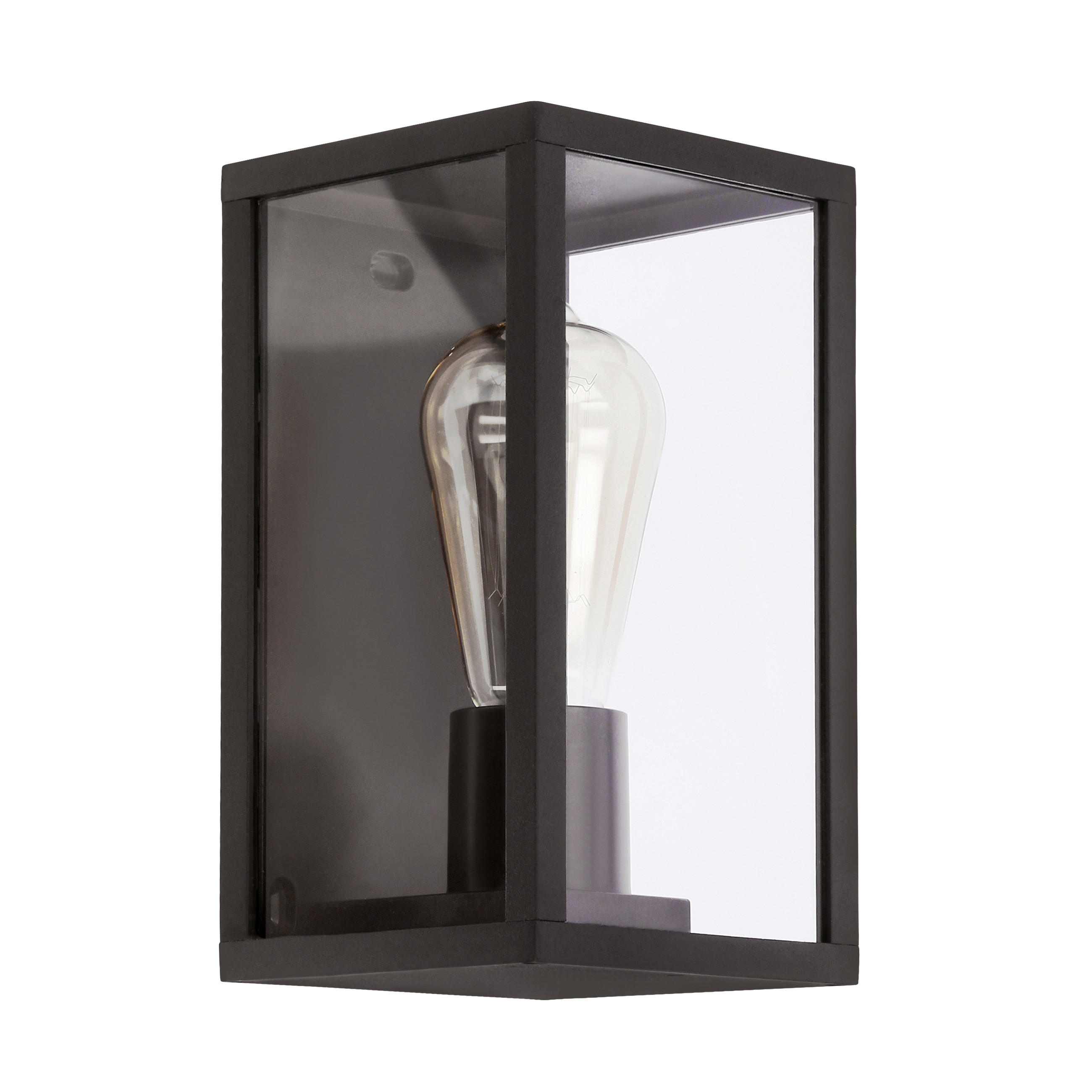 VÄGGLAMPA FÖR UTOMHUS - svart, Basics, metall (12/13/22cm)