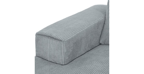 ECKSOFA  in Cord Hellgrau  170/285 cm  - Hellgrau/Schwarz, KONVENTIONELL, Textil/Metall (170/285cm) - Carryhome