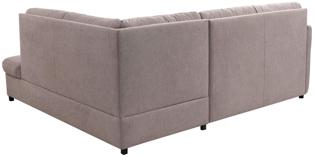 ECKSOFA Greige  - Greige/Schwarz, Basics, Holz/Textil (240/200cm) - MID.YOU