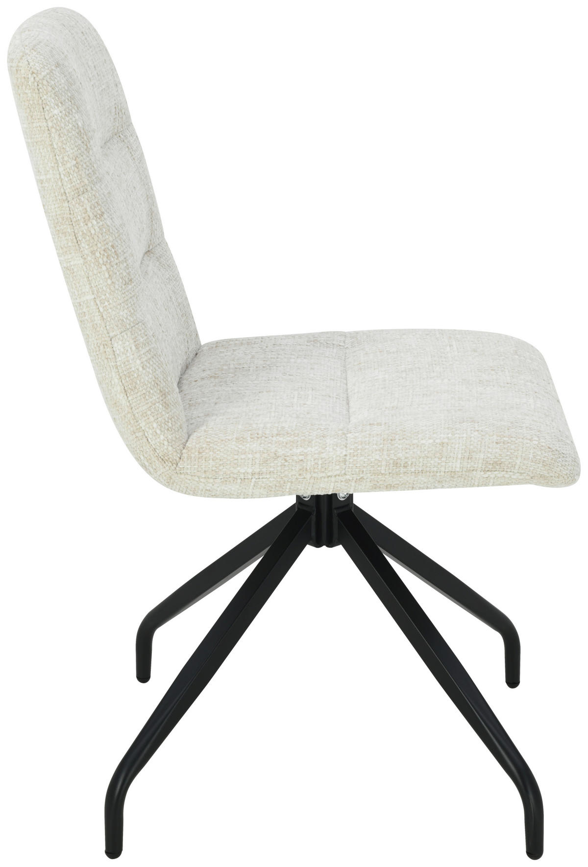 STUHL Leinenoptik Schwarz, Beige  - Beige/Schwarz, Design, Textil/Metall (50/90/63cm) - Carryhome